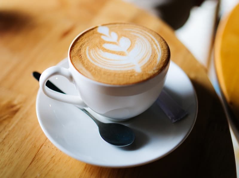 Cappuccino with latte art foam